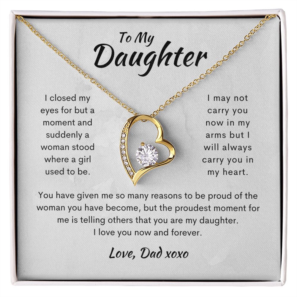 To My Daughter | Gift from Dad | Forever Love Necklace